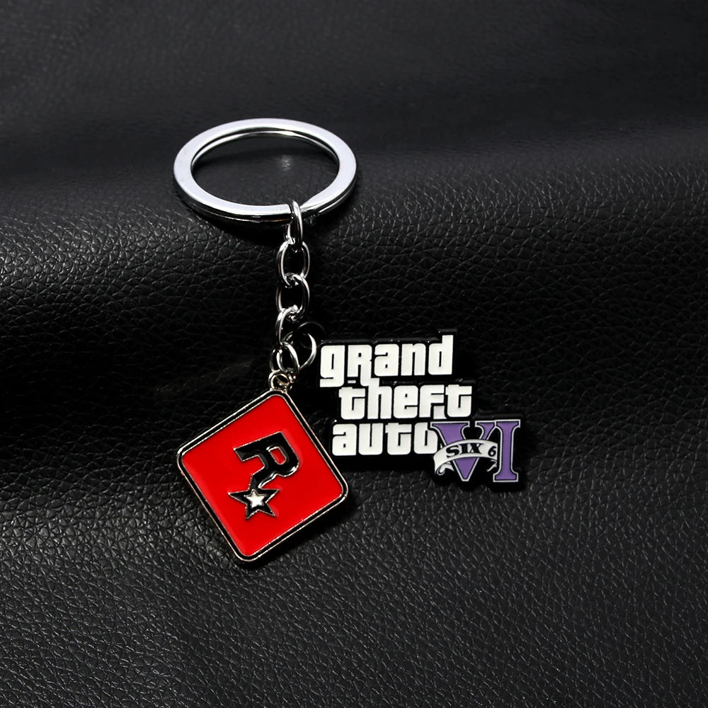 New Style Game PS4 GTA5 Keychain – Grand Theft Auto V Multi Pendant Keyring - Premium keychain from Lizard Vigilante - Just $12.99! Shop now at Lizard Vigilante