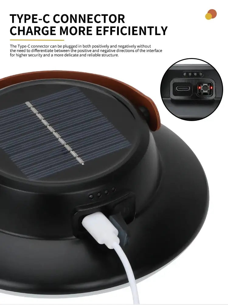 Solar High Power LED Camping Light 3 Modes Rechargeable Portable Lanterns Outdoor Emergency BBQ Waterproof Tent Lighting Lamp