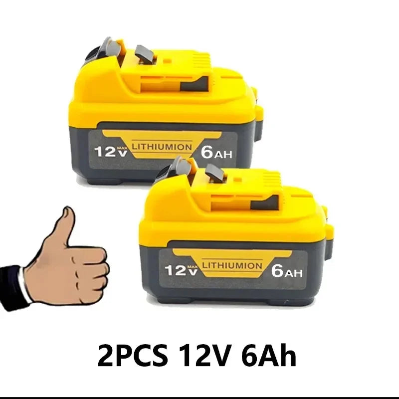 High-Capacity 12V Lithium Battery for Dewalt Tools – 3.0Ah / 5.0Ah / 6.0Ah – Compatible with DCB120, DCB124, DW089LG, DCD701F2, Laser Levels & More