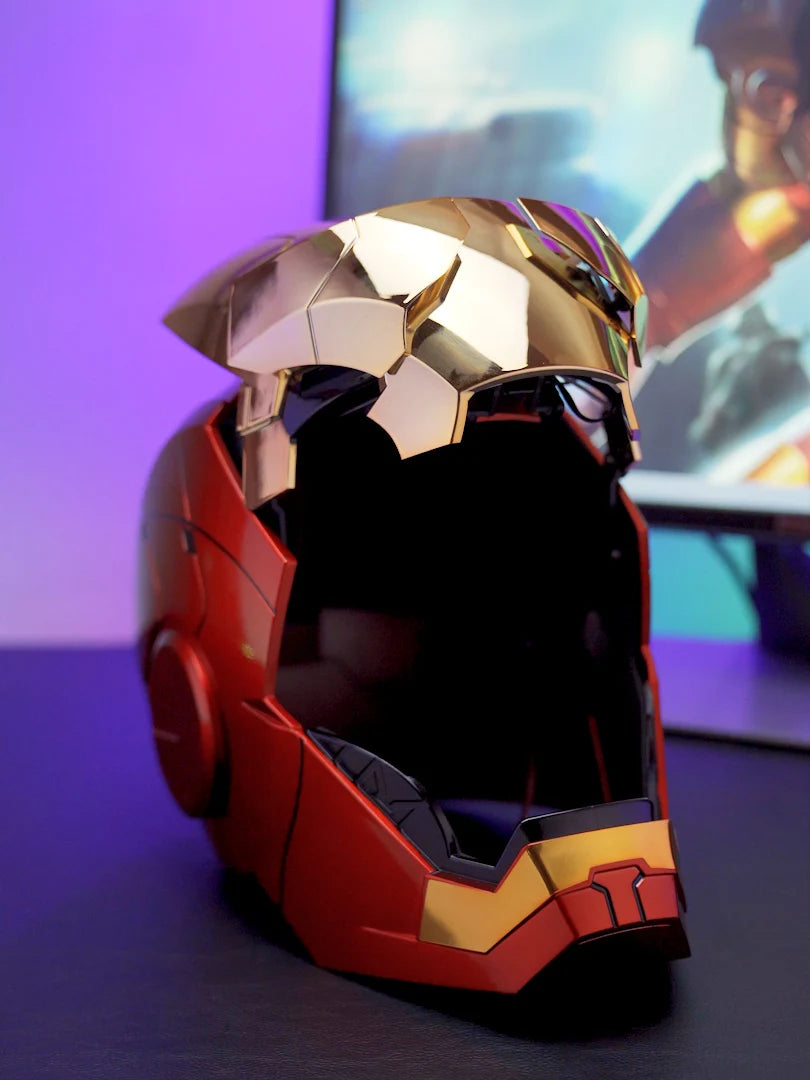 New AutoKing 1:1 Mk5 Iron Man Helmet Cosplay Voice Control Eyes with Light Model Toys for Adult Electric Wearable Christmas Gift - Premium  from Lizard Vigilante - Just $199.99! Shop now at Lizard Vigilante