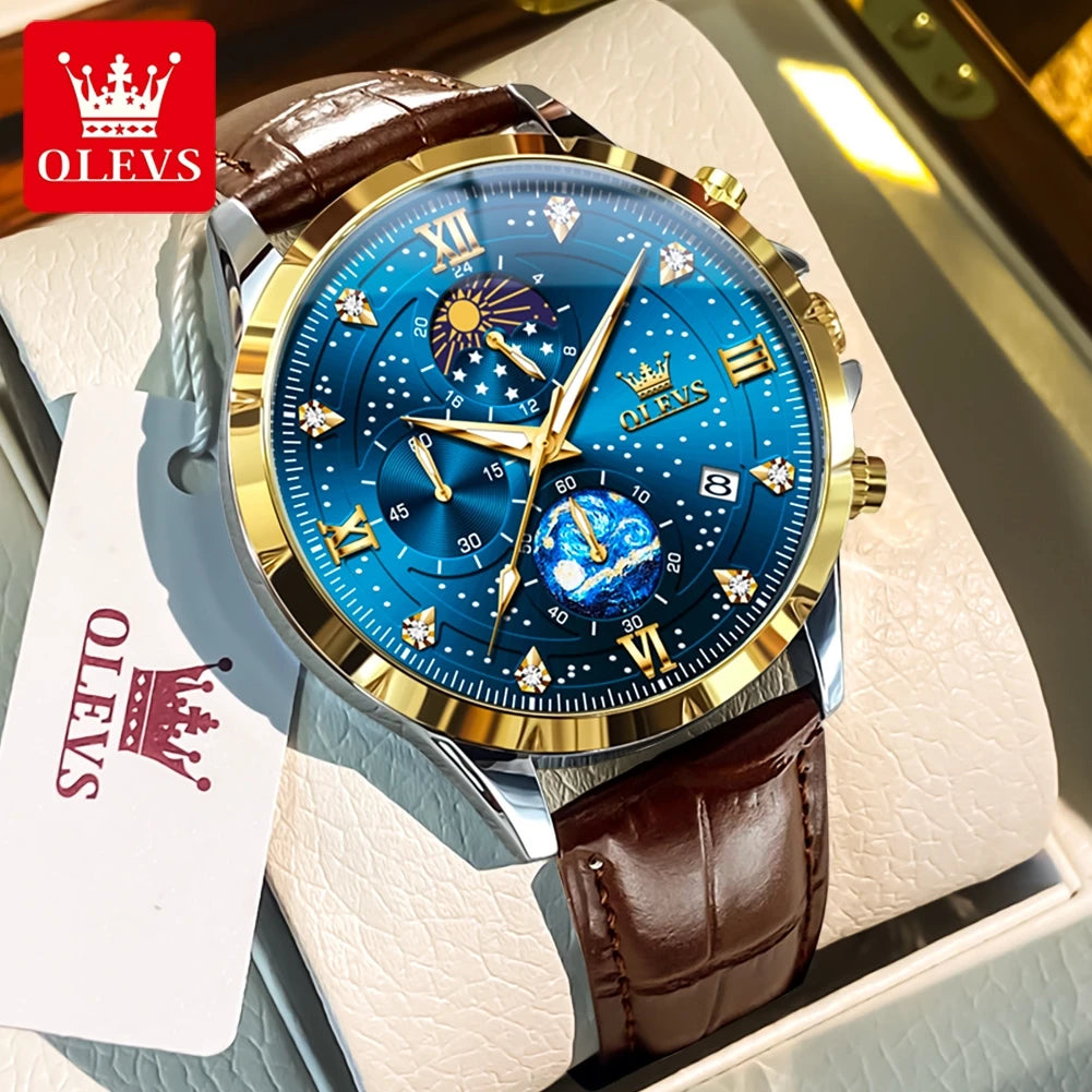 OLEVS 9807 Men's Luxury Watch - A Celestial Timepiece - Premium watches from Lizard Vigilante - Just $55.99! Shop now at Lizard Vigilante