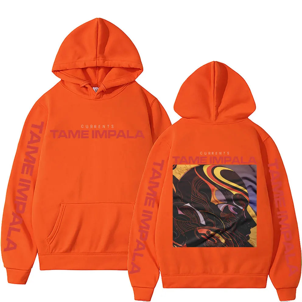 Tame Impala Double-Sided Print Hoodie – Unisex Fleece Cotton Pullover for Men and Women, Casual Streetwear, Gothic Rock Style - Premium hoodie from Lizard Vigilante - Just $37.99! Shop now at Lizard Vigilante