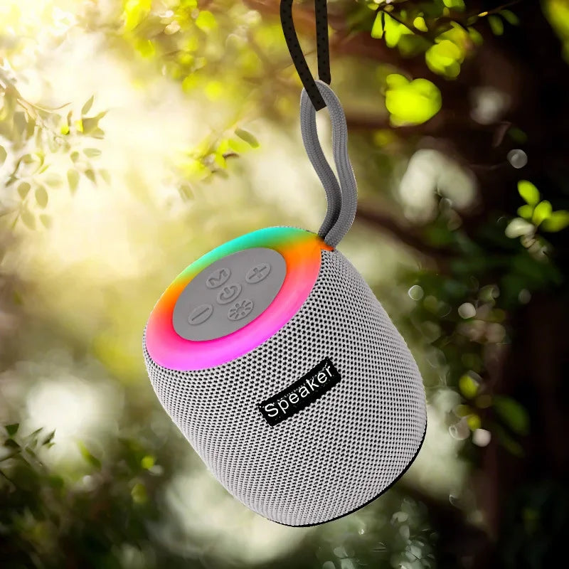 Outdoor portable wireless Bluetooth speaker, subwoofer, car and home with colorful lights, atmospheric small mini speaker