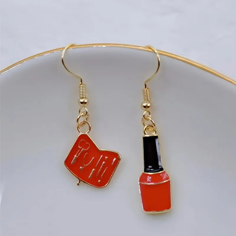 Creative nail salon art nail polish enamel earrings ladies girls gifts