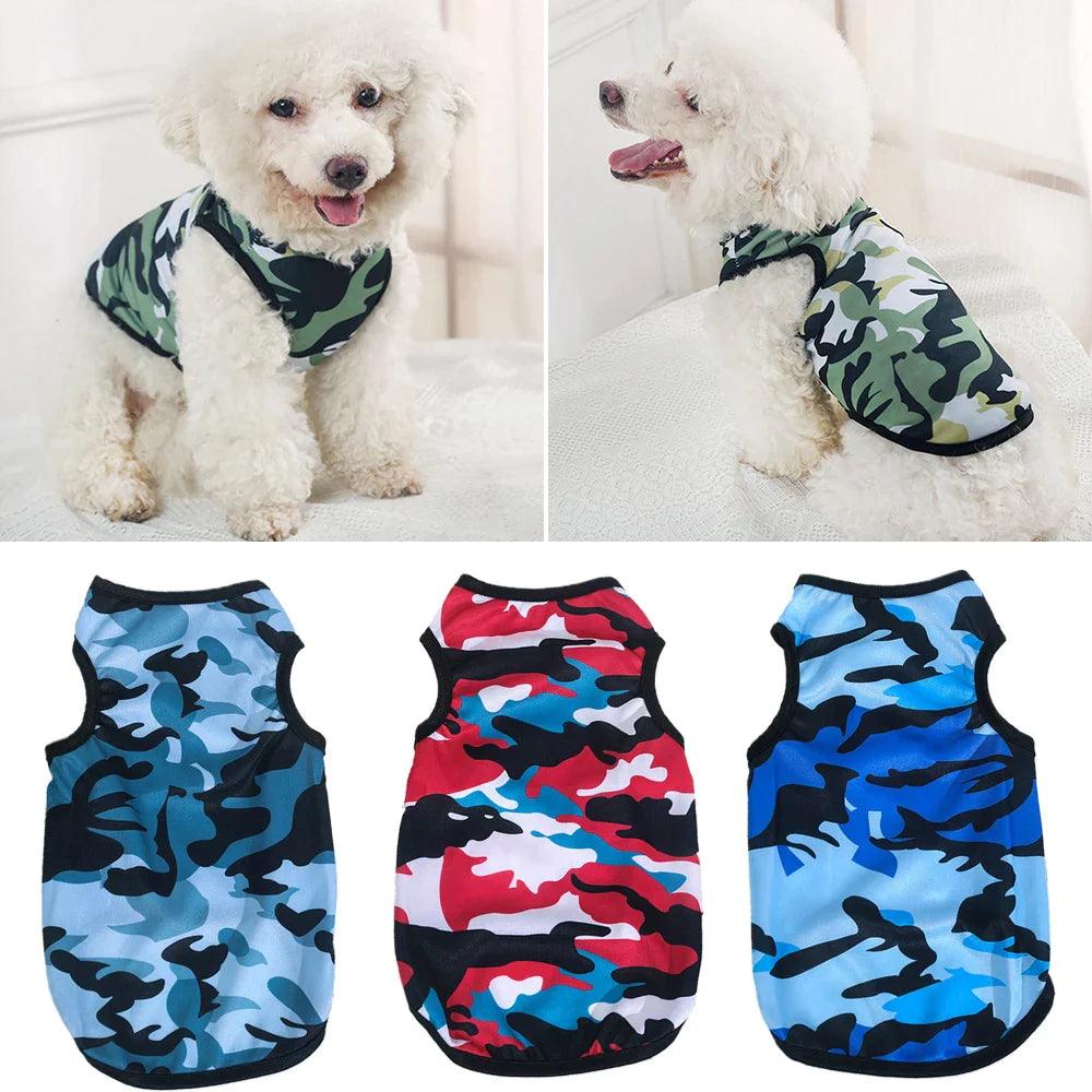 Pets Printed Vest Pet Animals Camouflage Vest Breathable Tops Dogs Cats Vest Cool Dog Clothes Sleeveless Tops Puppy T-shirts - Lizard Vigilante