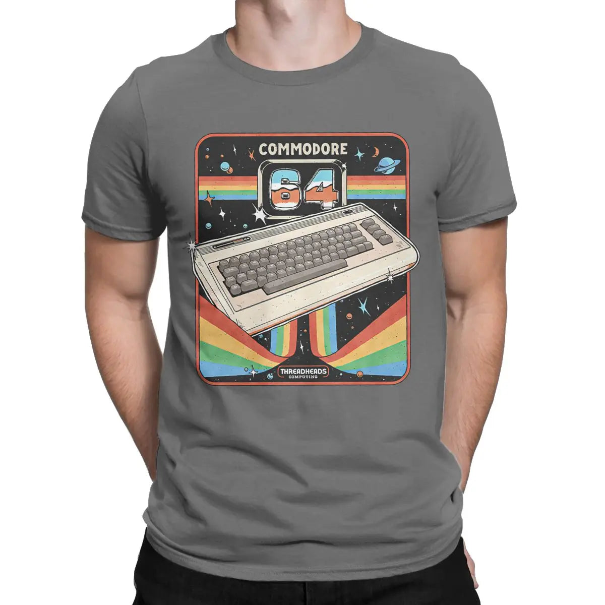 Retro Commodore 64 Advanced Home Computer Tee – Vintage Graphic T-Shirt for Tech Enthusiasts - Premium T-Shirt from Lizard Vigilante - Just $23.88! Shop now at Lizard Vigilante