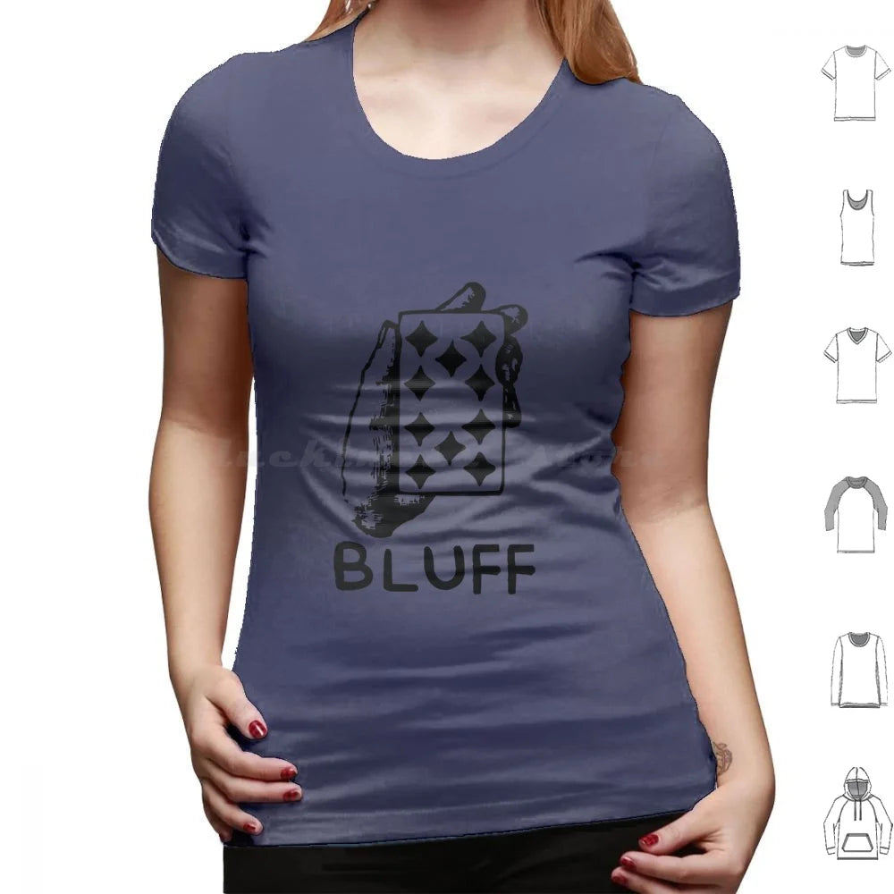 It's A Bluff T-Shirt – Big Size 100% Cotton Gambling Sketch Print Hoax Tee - Premium T-shirt from Lizard Vigilante - Just $28.88! Shop now at Lizard Vigilante