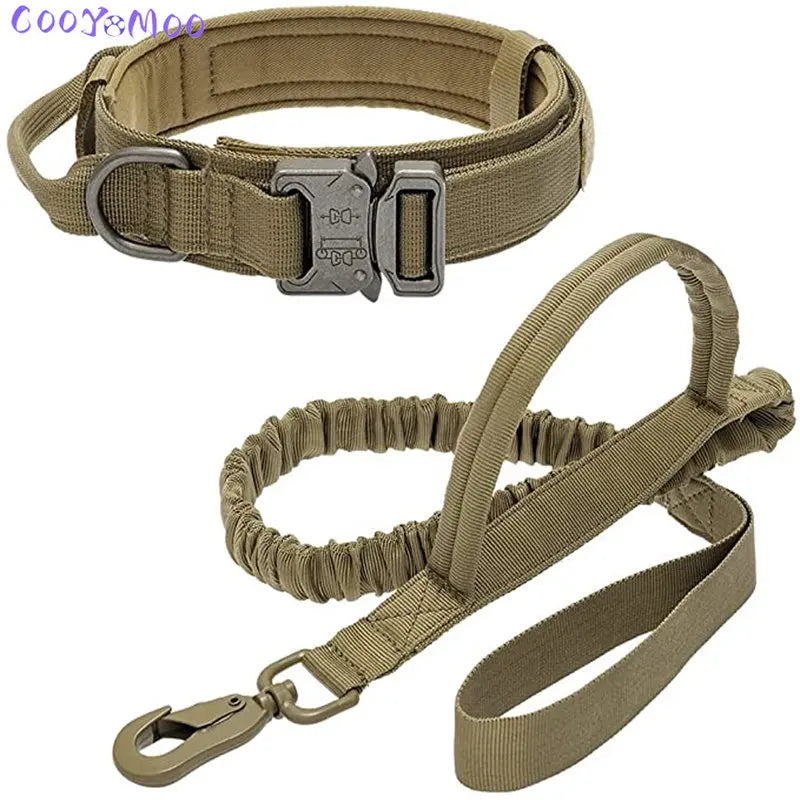 Tactical Dog Collar and Leash Set - Adjustable Military Pet Collar for Medium and Large Dogs, Ideal for German Shepherd Training - Premium dog leash from Lizard Vigilante - Just $18.88! Shop now at Lizard Vigilante