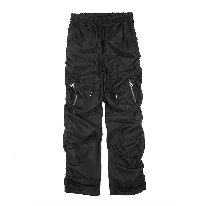 Men's Hip-Hop Biker Cargo Pants – Stacked Fold Style, Summer High Street Fashion - Premium pants from Lizard Vigilante - Just $44.88! Shop now at Lizard Vigilante