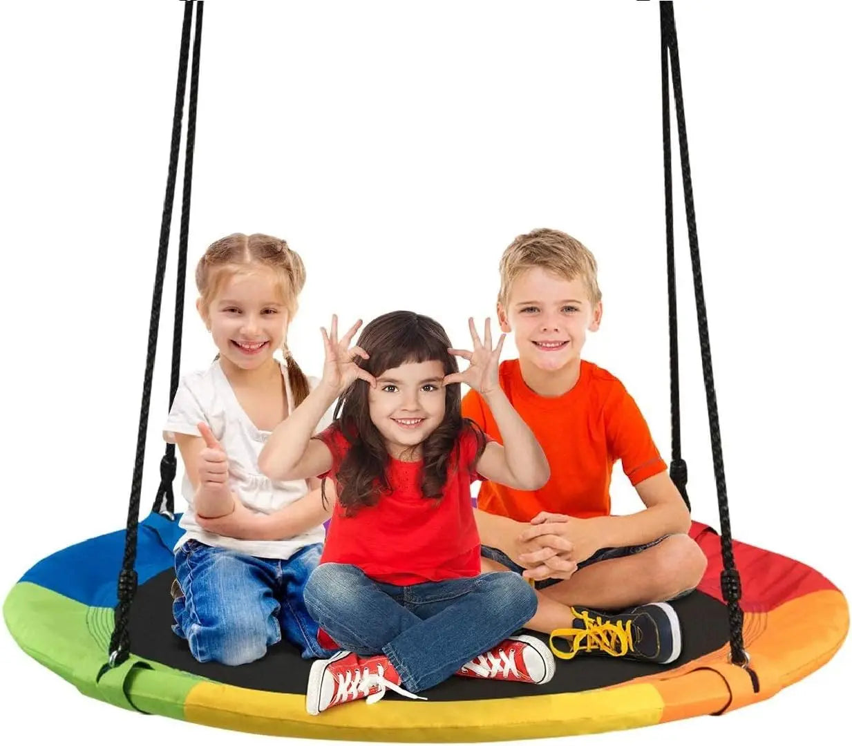 Tree Swing, 40 Inch Saucer Swing for Kids Outdoor, 700 lbs Weight Capacity Round Swing w/ 900D Waterproof Oxford Cloth, Adjustab - Premium  from Lizard Vigilante - Just $63.99! Shop now at Lizard Vigilante