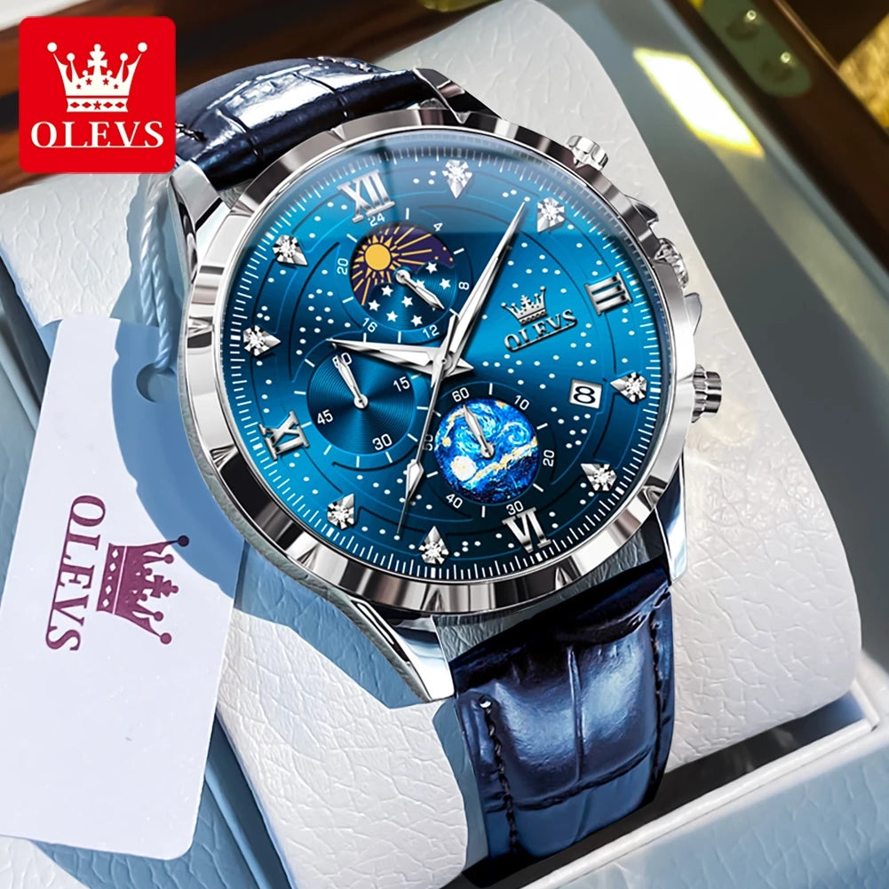 OLEVS 9807 Men's Luxury Watch - A Celestial Timepiece - Premium watches from Lizard Vigilante - Just $55.99! Shop now at Lizard Vigilante