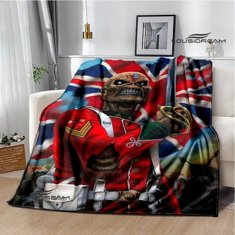 Iron Maiden Printed Blanket – Soft Flannel Kids & Adults Throw | Warm, Portable, and Perfect for Home or Travel - Premium blanket from dsers - Just $33.66! Shop now at Lizard Vigilante