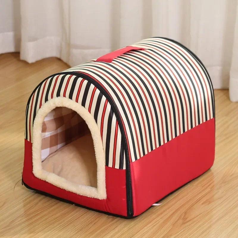 Winter Pet Cat Bed Foldable Dog House Dog Villa Sleep Kennel Removable Nest Warm Enclosed Cave Sofa Big Dog Kennel Pet Supplies - Premium pet bed from Lizard Vigilante - Just $19.99! Shop now at Lizard Vigilante