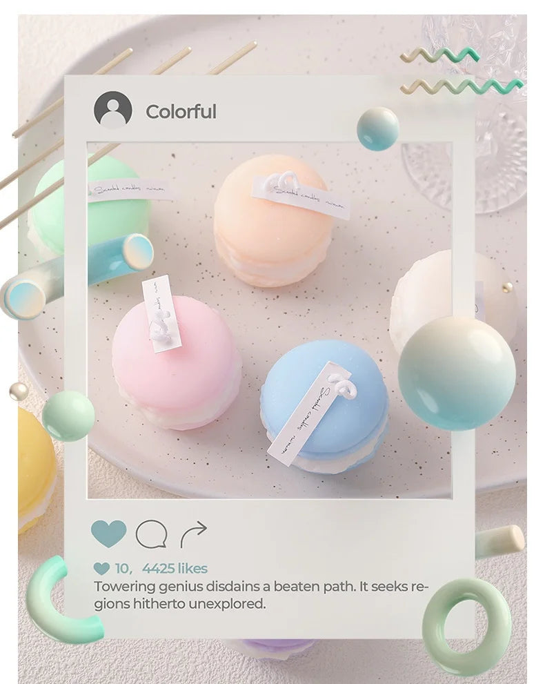 2025 Cute Macaron Creative Styling Aromatherapy Candles Home Fragrance Collection Decoration Ornaments Christmas Birthday Gifts