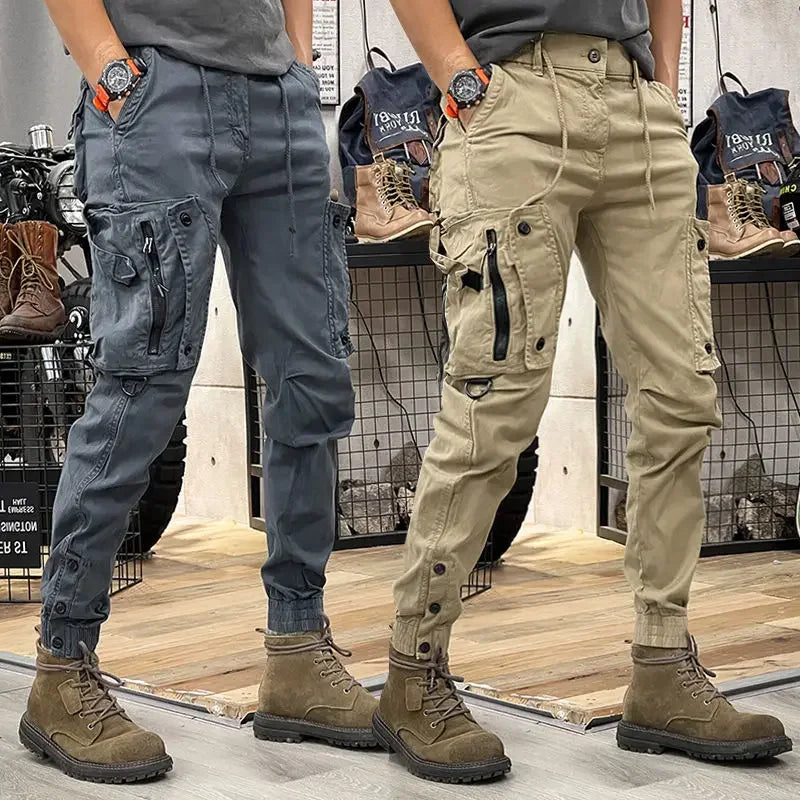 Men's Cargo Pants Motorcycle Biker Loose Trousers – Slim Hiking Trekking Outdoor Long Casual Pants (Spandex Oversize, Spring & Autumn) - Premium pants from Lizard Vigilante - Just $58.99! Shop now at Lizard Vigilante