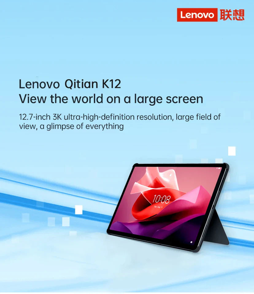 New Lenovo Tab Qitian K12/P12  TB370FU TAB 8GB 128GB/256GB MediaTek Dimensity 7050 Tablet 12.7" LCD Android 13 10200mAh Battery