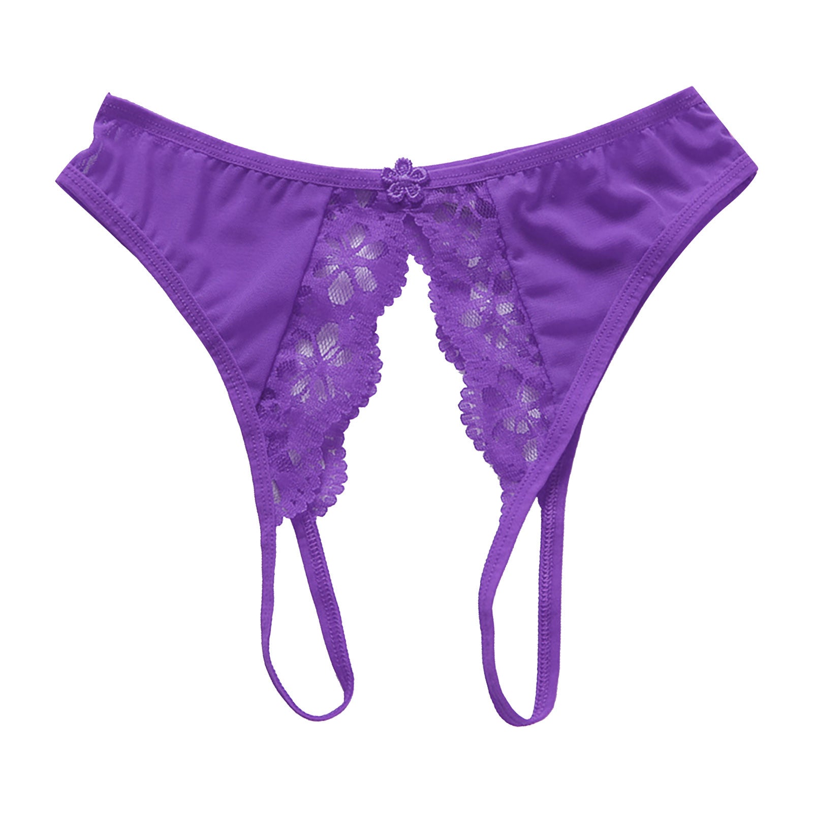 Women’s Sexy Open File Thong – Transparent Mesh Lace Edge Low-Rise Panties - Premium thong from Lizard Vigilante - Just $19.99! Shop now at Lizard Vigilante