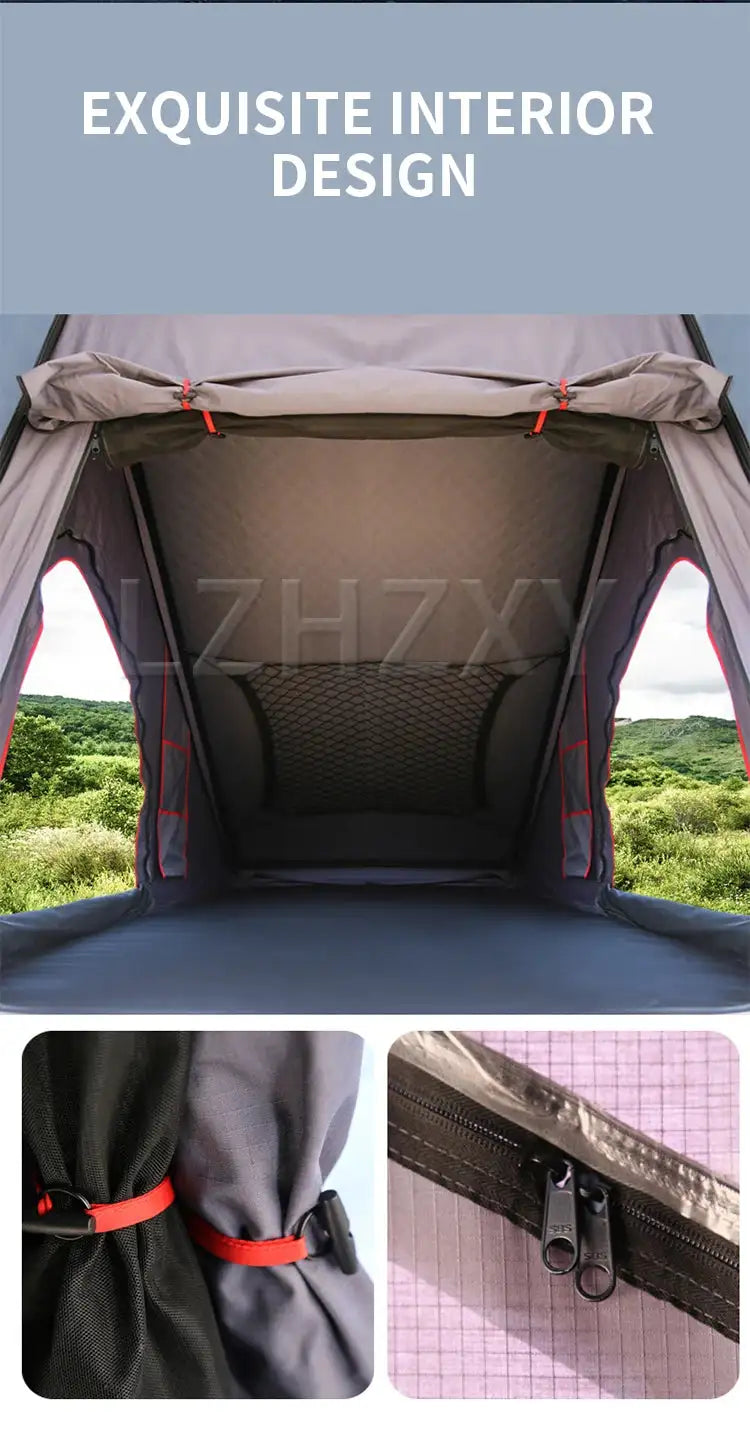 Hot Selling Cheap Traveling Waterproof Hard Shell Camp Outdoor Car Roof Top Tent with Aluminum Frame
