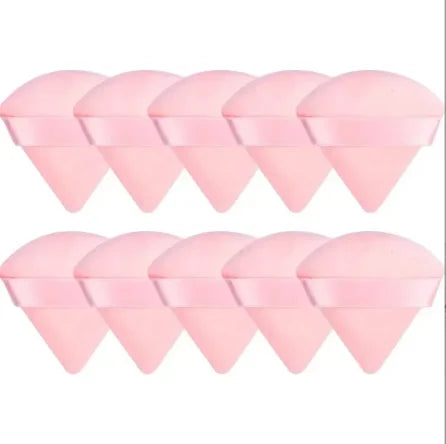 Wholesale 10/ 12 Pcs Triangle Powder Puff Wet Dry Use For Loose Powder Liquid Cosmetic Soft Plush Powder Puff Makeup Foundation