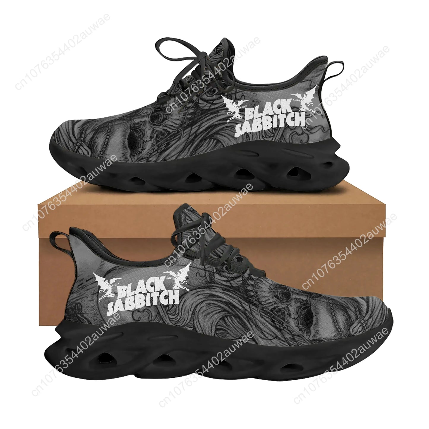 Black Heavy Metal Sabbath Sports Shoes Mens Womens Teenager Kids Children Sneakers Casual High Quality Couple Shoes - Premium sneakers from dsers - Just $46.88! Shop now at Lizard Vigilante