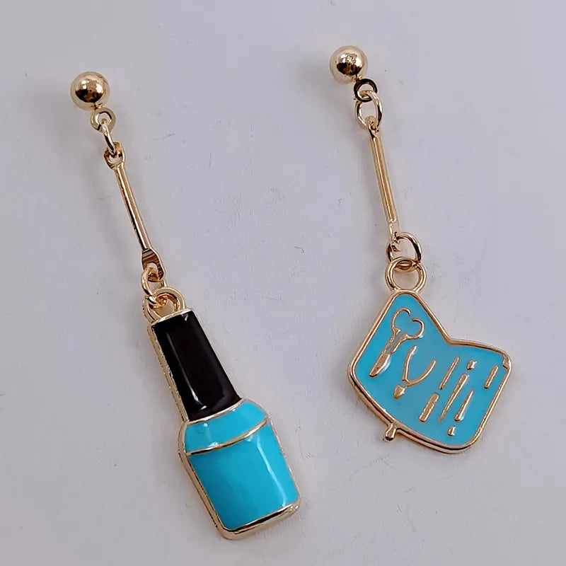 Creative nail salon art nail polish enamel earrings ladies girls gifts