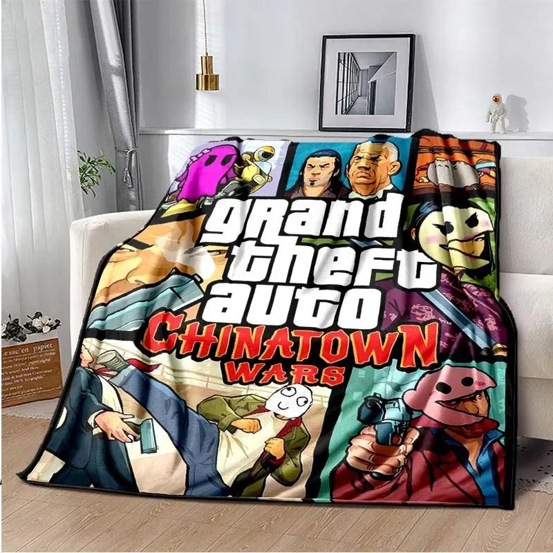 GTA 5 Grand Theft Auto Blanket, Lightweight Warm Insulation Sofa Bed Office Car Knee Pads Blankets - Premium blanket from Lizard Vigilante - Just $20.99! Shop now at Lizard Vigilante