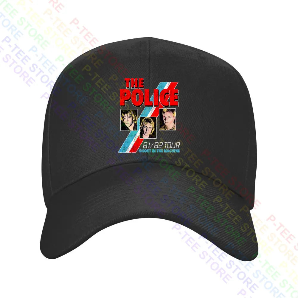 Sting & The Police Ghost In The Machine Tour '81-'82 Retro Baseball Cap | Unisex Snapback, Knitted Bucket Hat & More - Premium baseball cap from Lizard Vigilante - Just $23.88! Shop now at Lizard Vigilante