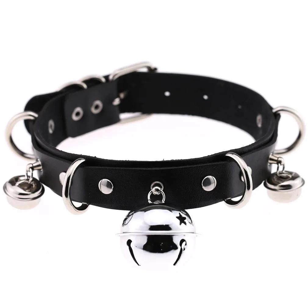 Harajuku Punk Rock Goth Choker - PU Leather Rivet Heart Cross Spike Necklace for Women, Hip Hop Bondage Jewelry - Premium choker from Lizard Vigilante - Just $23.88! Shop now at Lizard Vigilante