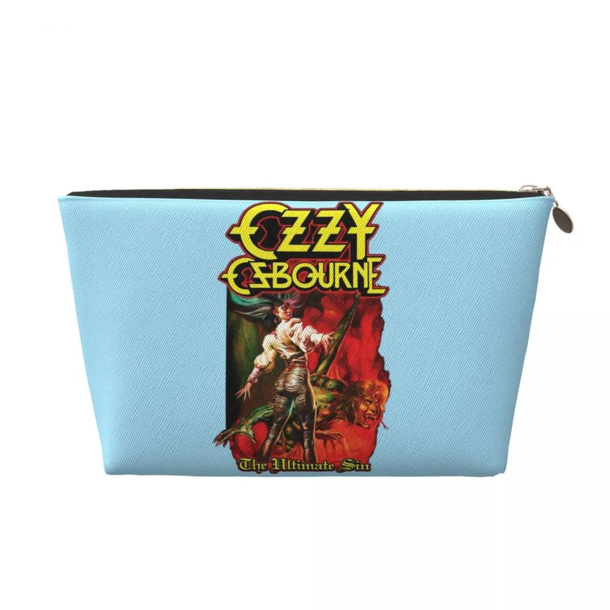 Custom Heavy Metal Rock Ozzy Osbourne Travel Toiletry Bag for Women Makeup Cosmetic Organizer Beauty Storage Dopp Kit - Premium makeup bag from Lizard Vigilante - Just $20.99! Shop now at Lizard Vigilante