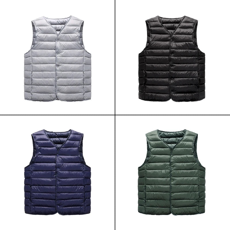 Warm Comfy Lightweight Windproof Cotton-Padded Sleeveless Jacket Vest - Premium vest from Lizard Vigilante - Just $33.88! Shop now at Lizard Vigilante