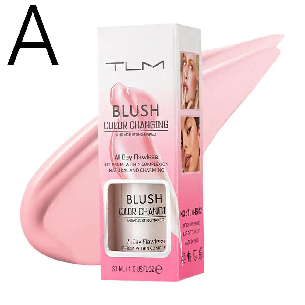 Warming Blush Liquid Foundation Temperature Color Changing Foundation, Naturally Blends Moisturizing Foundation Base Makeup 30ml