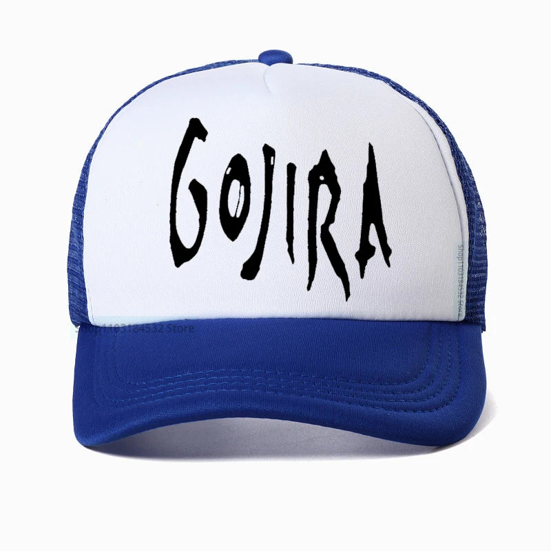 Gojira Baseball Cap Metal Rock Hat Summer Cotton Mesh Trucker Caps Gojira Band Hats French Heavy Metal Band Skull Cap - Premium hat from Lizard Vigilante - Just $18.99! Shop now at Lizard Vigilante