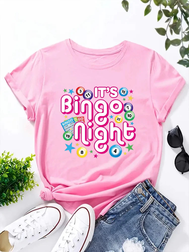 2024 Lucky Bingo Queen Funny Gambling T-Shirt – Women’s Summer Round Neck Tee – High-Stretch Casual Fit - Premium shirt from Lizard Vigilante - Just $24.99! Shop now at Lizard Vigilante