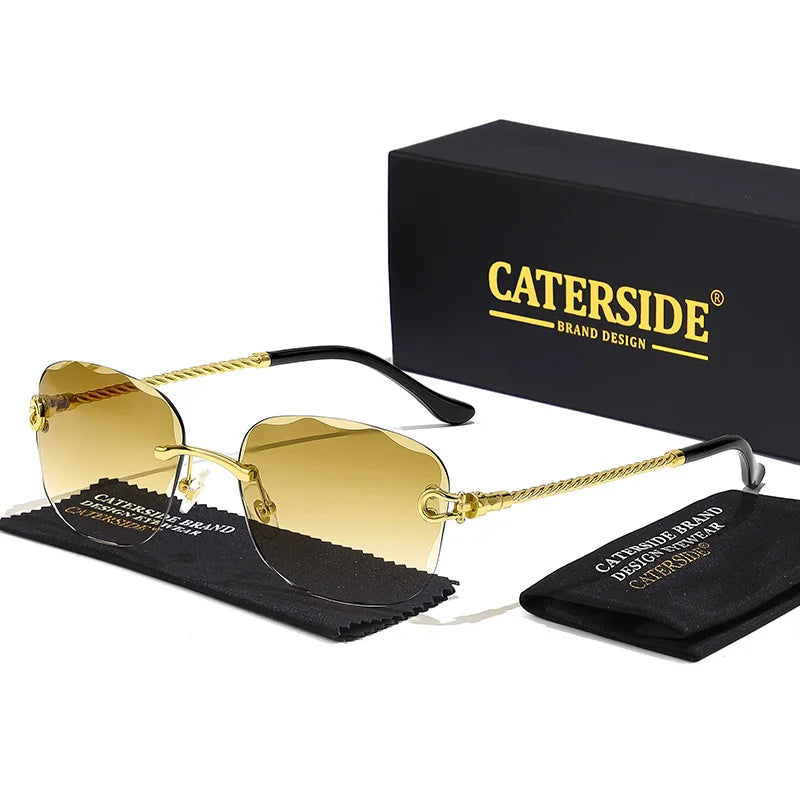 Rimcutter Royale: Caterside Retro Gradient Sunglasses – Blade Lens Street Icon Shades - Premium shades from dsers - Just $15.99! Shop now at Lizard Vigilante