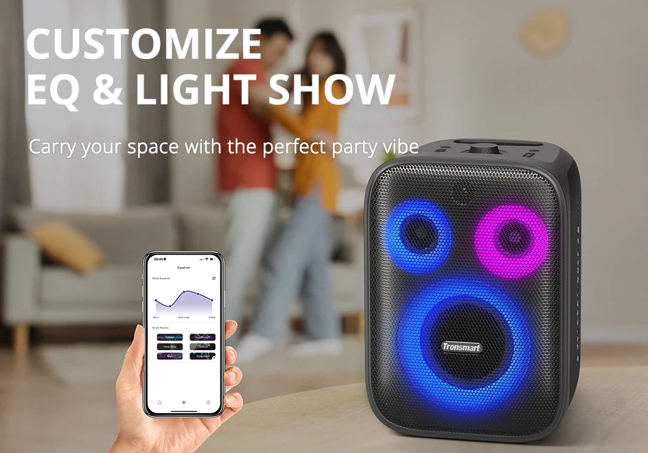 Tronsmart Halo 200 Speaker with Built-in Microphone,120W Output, 3 Way Sound System, Support Guitar Input, APP Control,for Party - Premium  from Lizard Vigilante - Just $399.99! Shop now at Lizard Vigilante