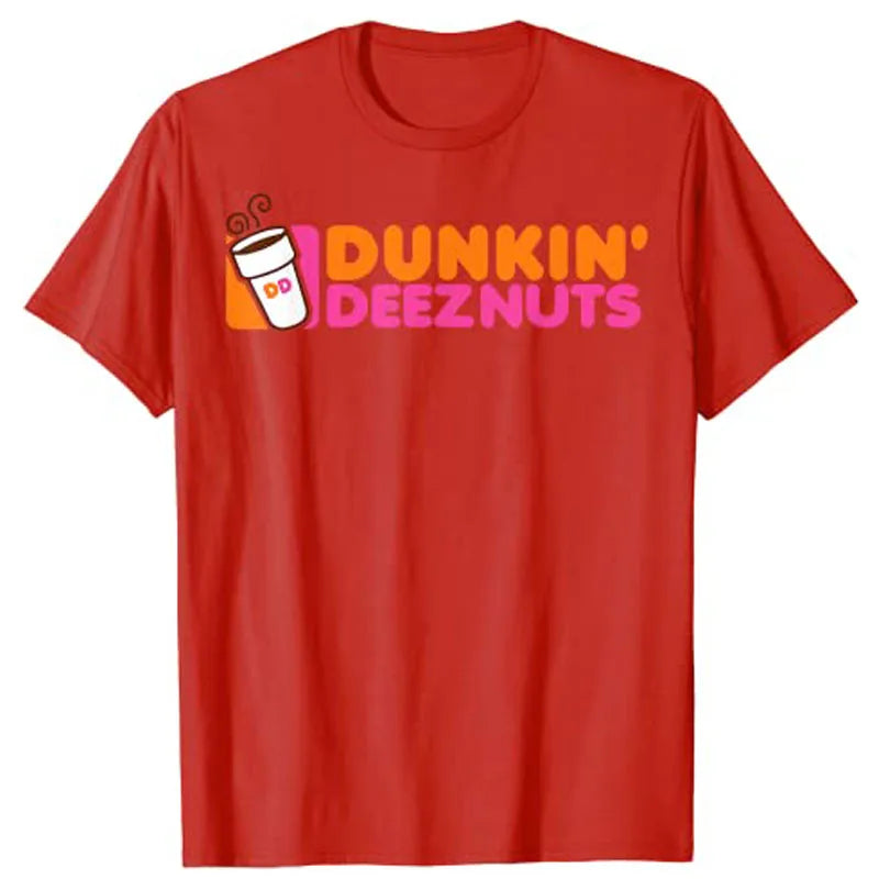 Dunkin' Deez Nuts - Dunkin Deeznuts T-Shirt Aesthetic Clothes Graphic Tee Shirts Tops - Lizard Vigilante