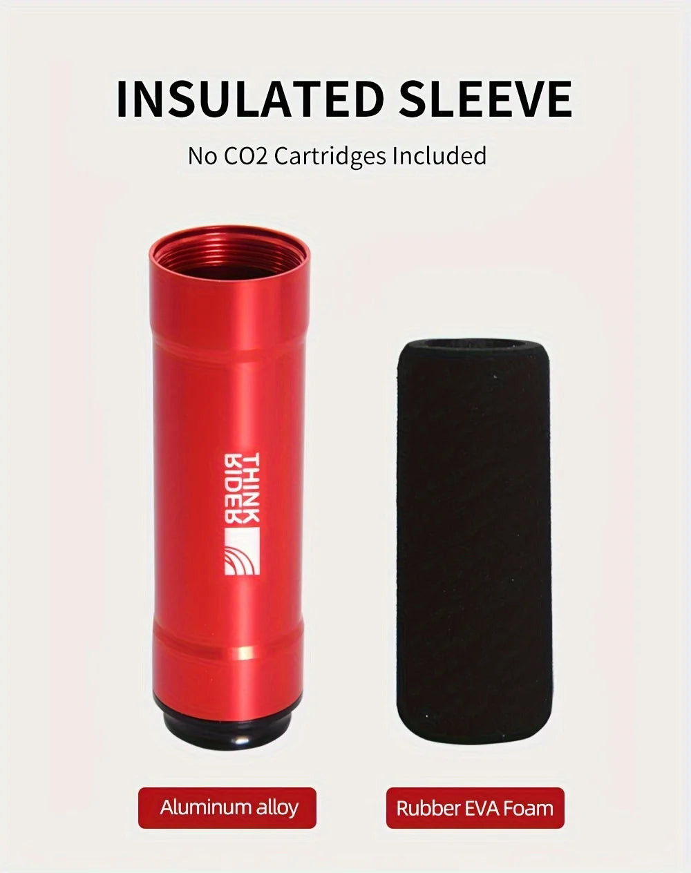 ThinkRider ThunderShot CO₂ Mini Pump — Aluminum Presta/Schrader Bike Tire Inflator For Road, MTB & Gravel