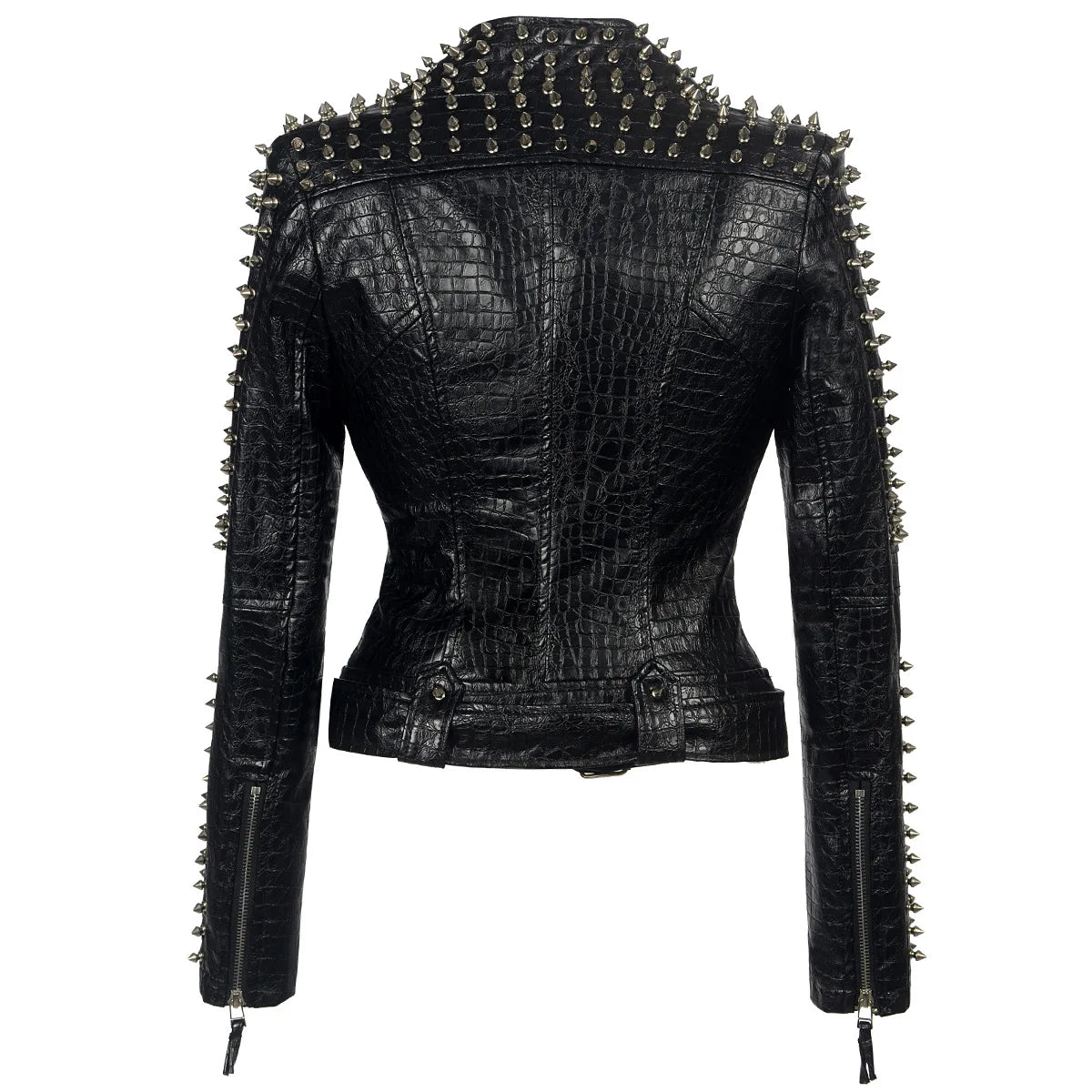 Steampunk Rivet Riot Locomotive Leather Jacket — Gothic Street Queen Edition