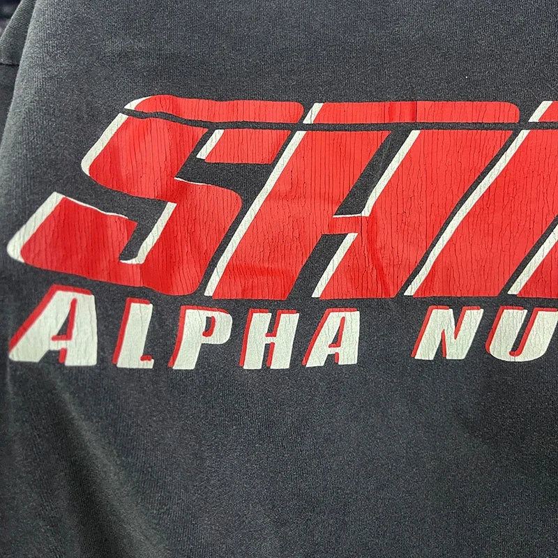 Men Women High Street Vintage Washed Black T-Shirt Top Quality Cototn TEE 3D Cracked Letters Logo Print Saint T Shirt With Tags - Premium  from Lizard Vigilante - Just $64.99! Shop now at Lizard Vigilante