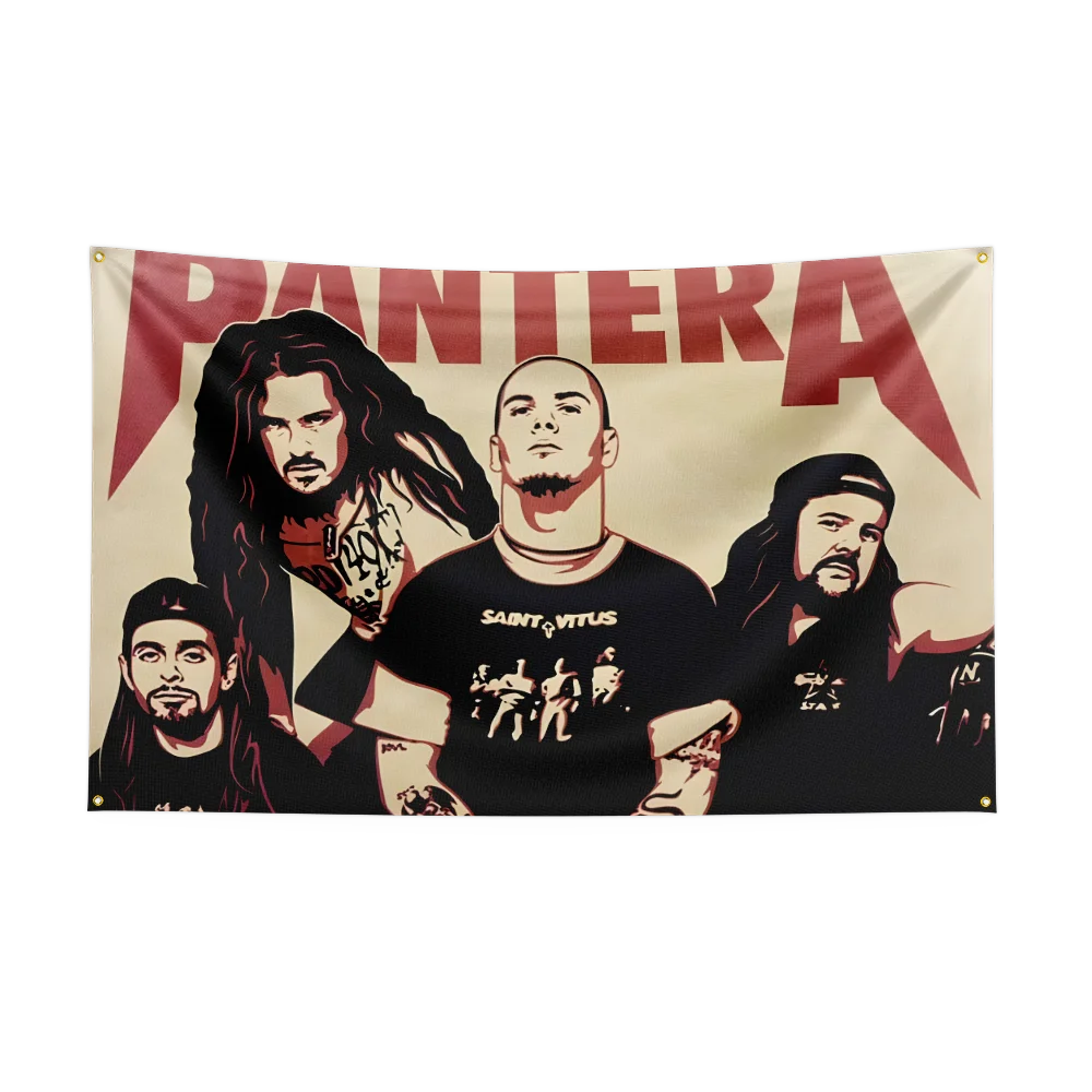 Pantera Band Flag – Heavy Metal Rock Polyester Banner for Bedroom & Outdoor Wall Art - Premium flag from Lizard Vigilante - Just $17.99! Shop now at Lizard Vigilante