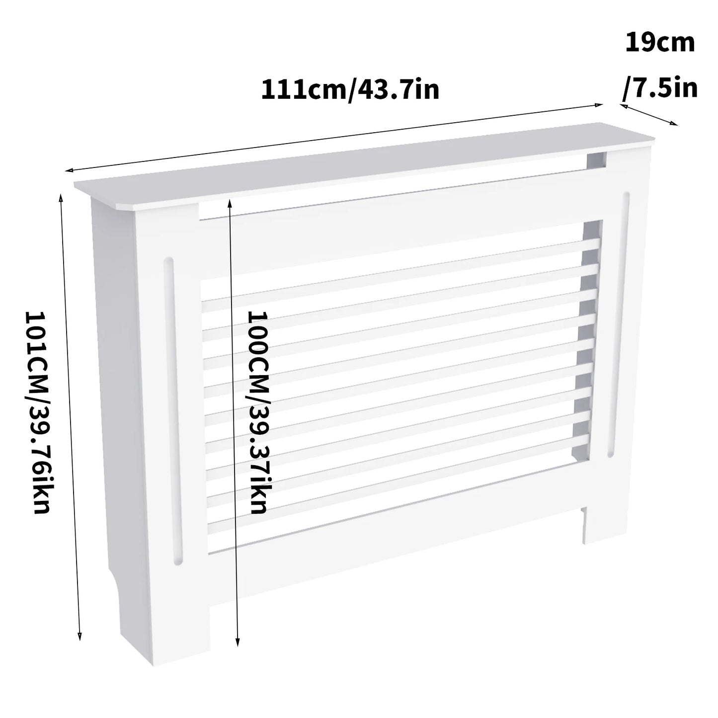 Super Tall 100CM Radiator Cover Strong Grill Shelf Cabinet MDF Cupboard Modern Vertical/Horizontal Style - Premium Radiator cover from Lizard Vigilante - Just $110.99! Shop now at Lizard Vigilante