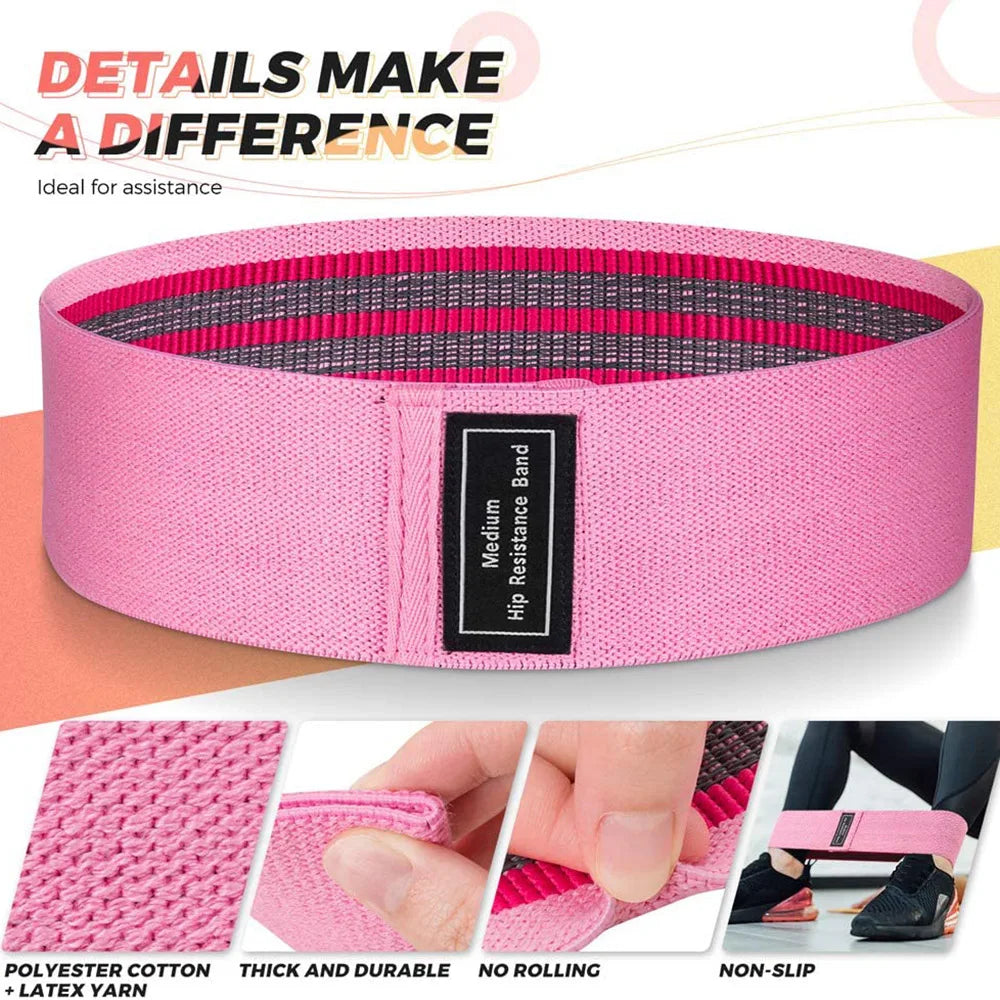 Women's Fitness Resistance Bands Buttocks Exercise Suitable for Hips Legs Elastic Cloth Rubber Bands Sport Equipment - Premium Resistance bands from Lizard Vigilante - Just $18.99! Shop now at Lizard Vigilante