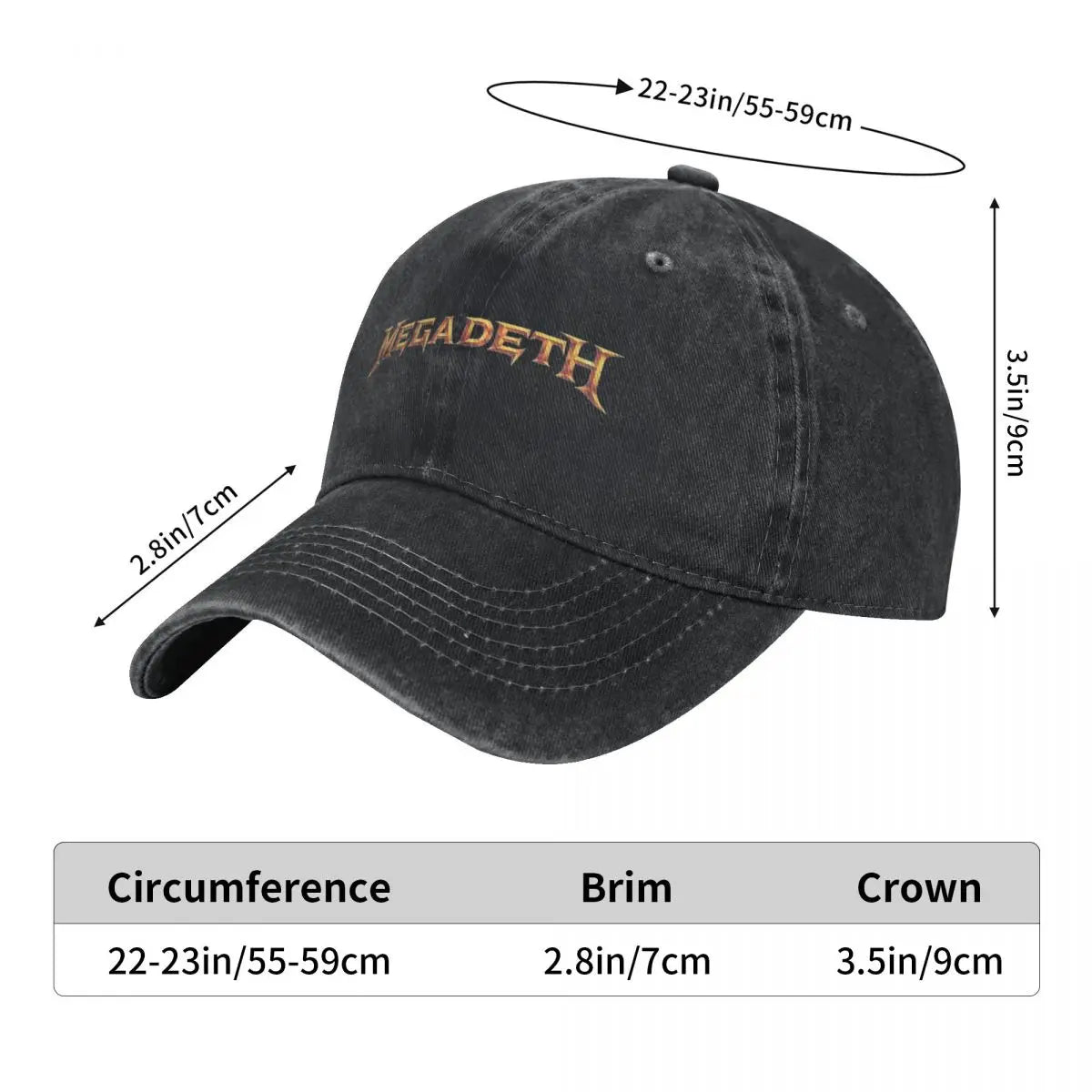 Megadeth Metal Rock Band Baseball Cap – Sun-Proof Hip Hop Snapback for Men - Premium baseball cap from dsers - Just $23.88! Shop now at Lizard Vigilante