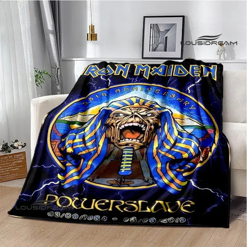 Iron Maiden Printed Blanket – Soft Flannel Kids & Adults Throw | Warm, Portable, and Perfect for Home or Travel - Premium blanket from dsers - Just $33.66! Shop now at Lizard Vigilante