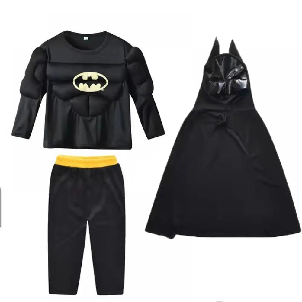 Spider Hero Deluxe Muscle Cosplay Suit — Kids Superhero Costume Set With Cape, Mask, and Built-In Power Look