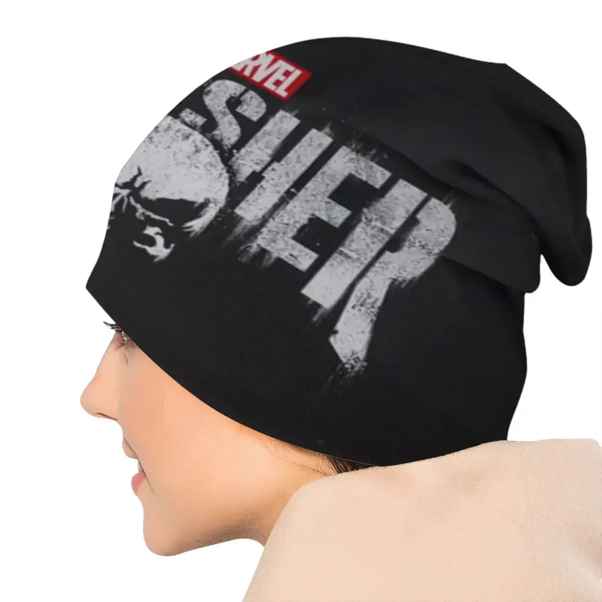 Punisher Skull Beanie – Heavy Metal Skeleton Cap for Men and Women, Ultimate Winter Knit Hat for Punk and Rock Fans - Premium beanies from Lizard Vigilante - Just $19.88! Shop now at Lizard Vigilante