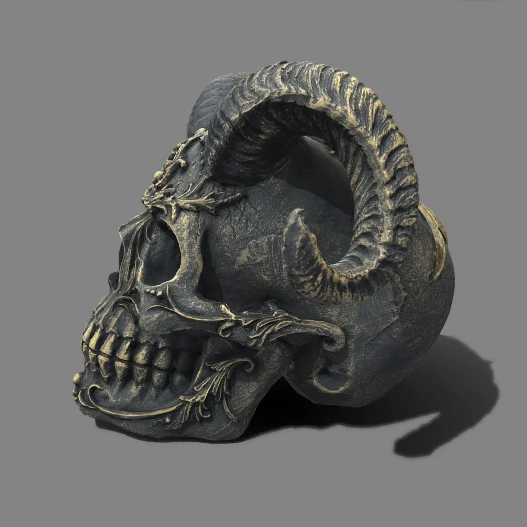 Gothic Style Claw Skull Statue Steampunk Satanic Animal Sculpture Craft Ornament Model Collection Object Interior Figurine Decor