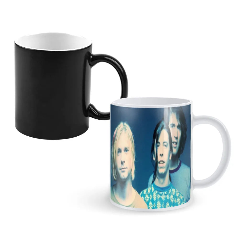 Nirvana Thermochromatic Magic Mug – Heat-Reactive Rock Band Coffee Cup for Bold Fans & Legendary Gifting - Premium mug from Lizard Vigilante - Just $19.88! Shop now at Lizard Vigilante