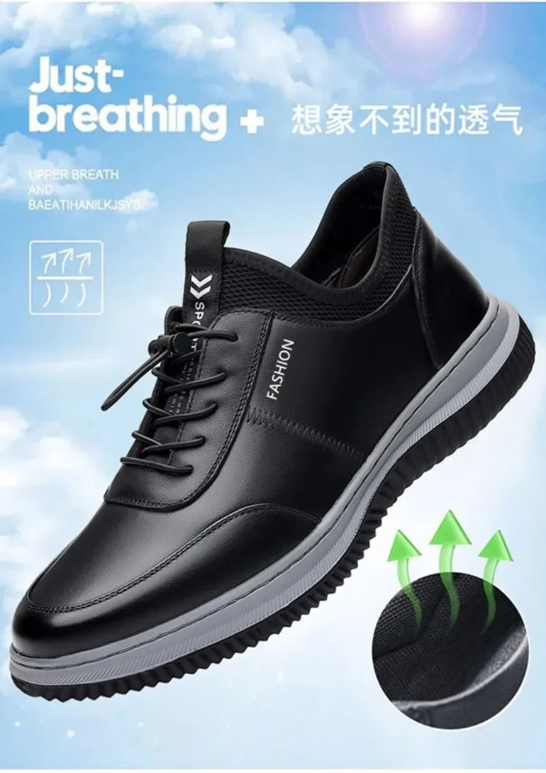 Male Business Leather Casual Shoes New Hot Selling Men's Sneakers Brand Comfortable Slip-on Loafers for Men 2023 Tenis Masculino - Premium  from Lizard Vigilante - Just $32.99! Shop now at Lizard Vigilante