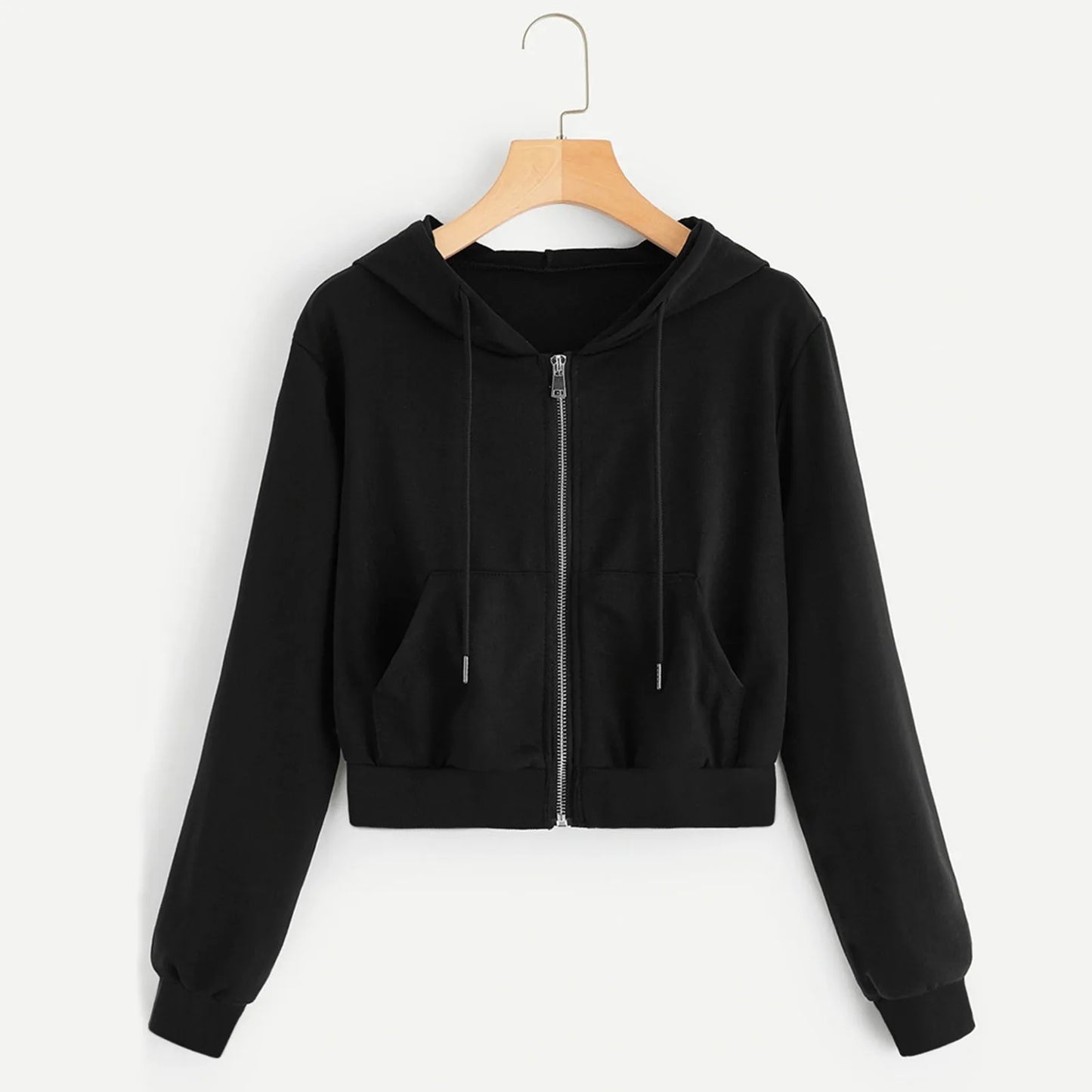 Korean Style Streetwear 2024 Hooded Casual Zipper Pocket Sweatshirt for Women - Premium jacket from Lizard Vigilante - Just $28.88! Shop now at Lizard Vigilante